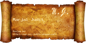 Marjai Judit névjegykártya